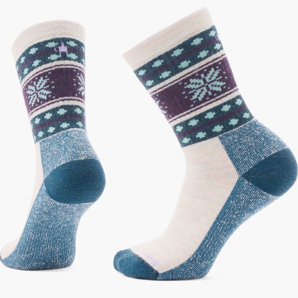 Smartwool Everyday Cozy Snowflake Dream Merino Wool Crew Socks- Unisex - Picture 7 of 11